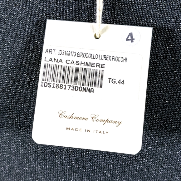 NWT Girocollo Lurex Fiocchi Cashmere Co. Lana top - Picture 3 of 9